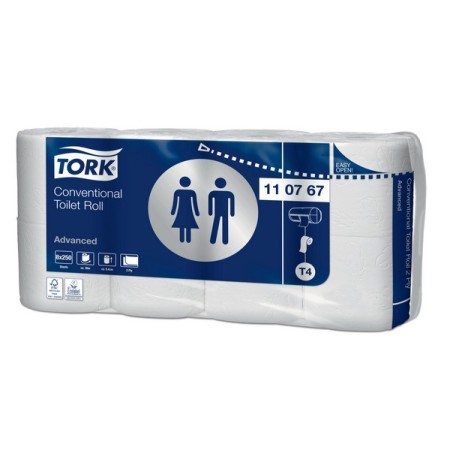 Tork Universal Toilettenpapier Kleinrollen – T4 System 64 Rollen (8 x 8)
