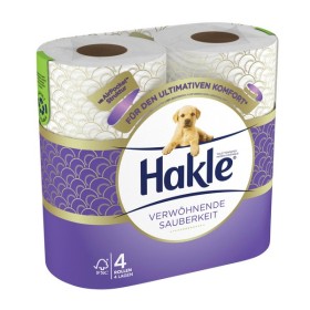 Hakle Verwöhnende Sauberkeit Toilettenpapier Kleinrollen 24 Rollen (6 x 4) Hakle Verwöhnende Sauberkeit Toilettenpapier Kleinrollen 24 Rollen (6 x 4)