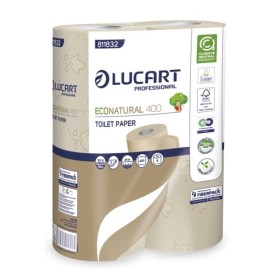 Lucart EcoNatural 400 Toilettenpapier Kleinrollen 30 Rollen (5 x 6)