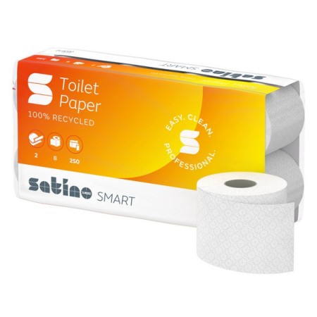 Satino Smart Toilettenpapier Kleinrollen - MT1 System 64 Rollen (8 x 8)