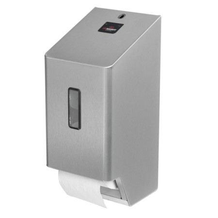 SanTRAL Plus TTU2E Steel Touch, WC-Papierspender, 2 Rollen 1 Stück