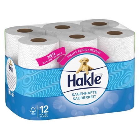 Hakle Sagenhafte Sauberkeit Toilettenpapier Kleinrollen 12 Rollen