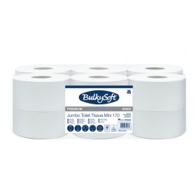 Bulkysoft Premium Toilettenpapier Mini Jumbo 12 Rollen