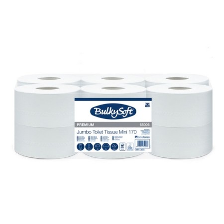 Bulkysoft Premium Toilettenpapier Mini Jumbo 12 Rollen
