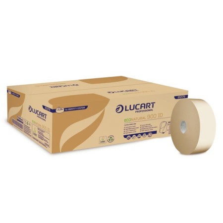 Lucart EcoNatural 900 ID Toilettenpapier Mini Jumbo 12 Rollen