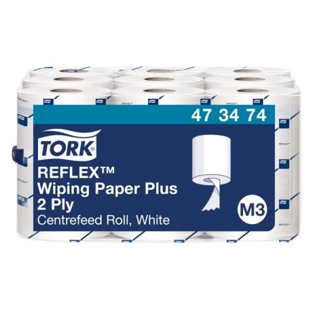 Tork Reflex starke Mehrzweck-Papierwischtücher Mini – M3 System 9 Rollen