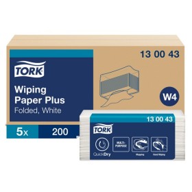 Tork Premium starke Mehrzweck-Papierwischtücher – Einzelblatt Top Pack – W4 System 1000 Blatt (5 x 200)