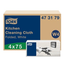 Tork Premium Küchen Reinigungstücher - Einzeltücher Top Pack – W4 System 300 Blatt (4 x 75) Tork Premium Küchen Reinigungstücher - Einzeltücher Top Pack – W4 System 300 Blatt (4 x 75)