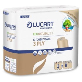 Lucart EcoNatural 2.3 Küchenrollen in Papierverpackung - Zero Plastic 24 Rollen (12 x 2)