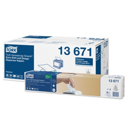 Tork Xpressnap Snack Extrasoft Spenderservietten – N10 Premium System 4000 Stück (8 x 500)