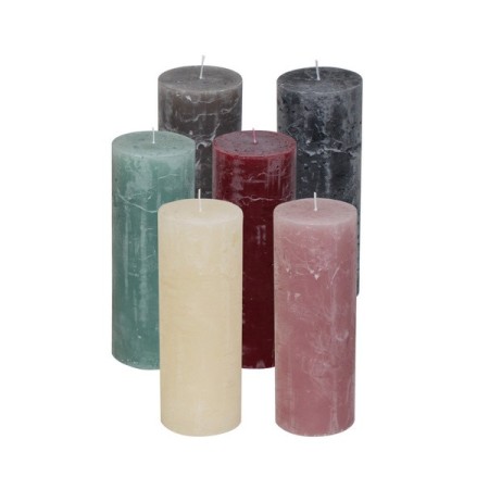 Rustik-Stumpenkerzen 6 Stück