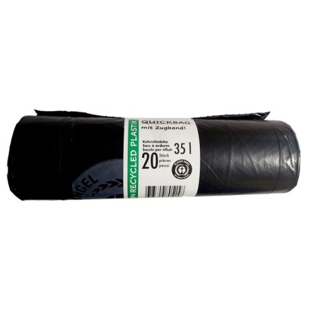 Kehrichtsäcke ECO mit Zugband ohne Abreissperforation 20 Rollen