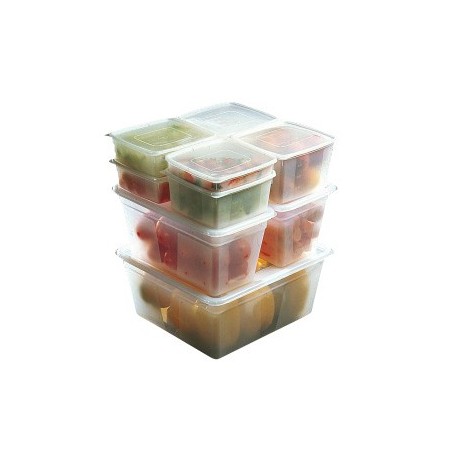 Behälter mit Deckel 7.5l PP transparent 1/2 GN 325x265x 4 Stück