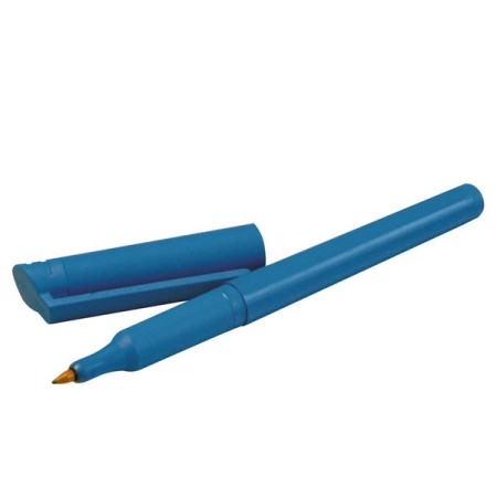 Folienmarker 14 cm detektierbar blau,wasserfest schwarze Schrift -20 bis + 60 Grad 10 Stück