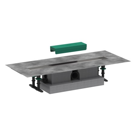 hansgrohe uBox universal Komplettset 60 cm, Standardinstallation für Duschrinnen Fertigsets