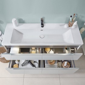 Villeroy & Boch Subway 3.0 Schrankwaschtisch 130 cm, mit 1 Hahnloch, mit Überlauf