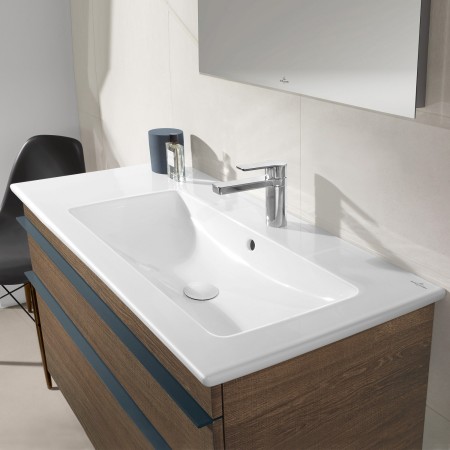 Villeroy & Boch Venticello Schrankwaschtisch Becken rechts 100 x 50 cm, mit 1 Hahnloch und Überlauf