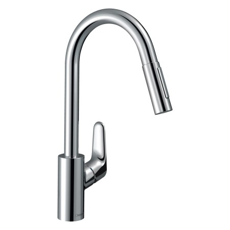 hansgrohe Focus M41 Einhebel-Küchenarmatur 240 Eco, Ausziehbrause, 2jet, sBox