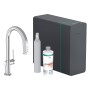 hansgrohe Aqittura M91 SodaSystem 210, Ausziehauslauf, 1 Strahlart, sBox lite, Starter Set