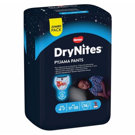 Huggies DryNites Pyjama Windeln für Jungs 64 Stück (4 x 16)