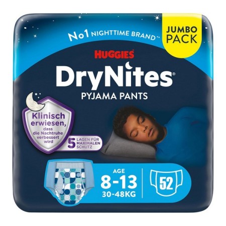 Huggies DryNites Pyjama Windeln für Jungs 52 Stück (4 x 13)