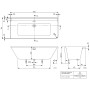 Villeroy & Boch Collaro Vorwand-Badewanne Duo 179 x 79 cm für Eckeinbau links
