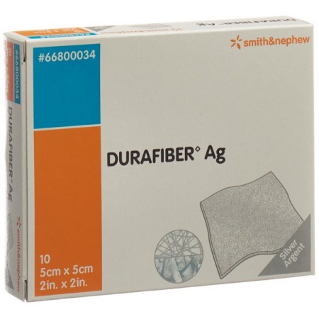 Durafiber Ag gelbildende Wundauflage 10 Stück