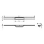 hansgrohe RainDrain Flex Fertigset Duschrinne 80 cm, kürzbar