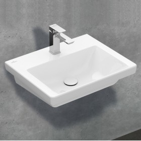 Villeroy & Boch Subway 3.0 Waschtisch 55 cm, mit 1 Hahnloch, ohne Überlauf