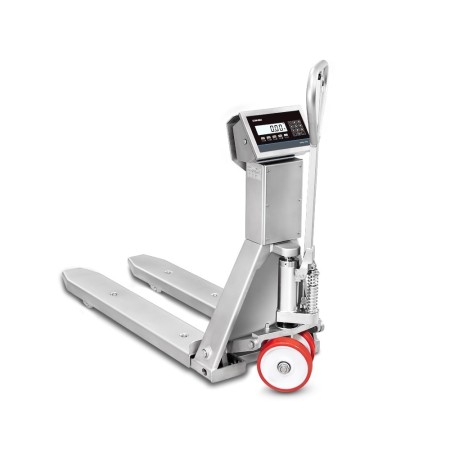 Geeichter Edelstahl-Wiegehubwagen für Hygiene-Bereich von Dini Argeo