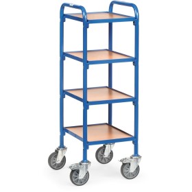 Beistellwagen mit Holzwerkstoffplatten, Ladefläche 320 x 470 mm Beistellwagen mit Holzwerkstoffplatten, Ladefläche 320 x 470 mm