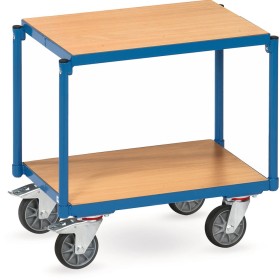 Etagen-Roller Tragkraft 250 kg, mit 2 Böden aus Holz, bündig im Rahmen Ladefläche 610 x 410 mm Etagen-Roller Tragkraft 250 kg, mit 2 Böden aus Holz, bündig im Rahmen Ladefläche 610 x 410 mm