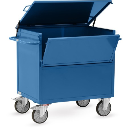 Fetra Blechkastenwagen mit Deckel, pulverbeschichtet