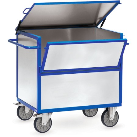 Fetra Blechkastenwagen mit Deckel, verzinkt