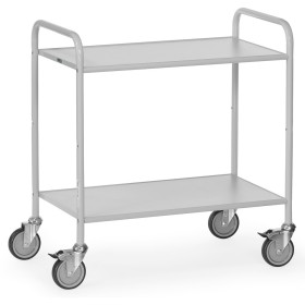 Fetra Bürowagen mit 2 Böden, Ladefläche 800 x 500 mm, grau Fetra Bürowagen mit 2 Böden, Ladefläche 800 x 500 mm, grau