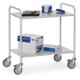 Fetra Bürowagen mit 2 Böden, Ladefläche 800 x 500 mm, grau