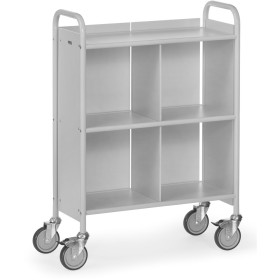 Fetra Bürowagen mit 3 Böden, 1 Trenn- und 1 Rückwand, Ladefläche 720 x 350 mm, grau Fetra Bürowagen mit 3 Böden, 1 Trenn- und 1 Rückwand, Ladefläche 720 x 350 mm, grau
