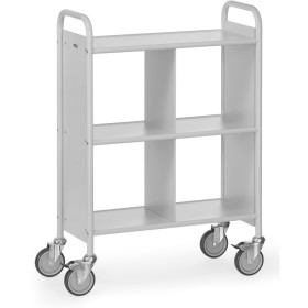 Fetra Bürowagen mit 3 Böden, 1 Trennwand, Ladefläche 720 x 350 mm, grau Fetra Bürowagen mit 3 Böden, 1 Trennwand, Ladefläche 720 x 350 mm, grau