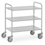 Fetra Bürowagen mit 3 Böden, Ladefläche 800 x 500 mm, grau