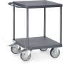 Fetra ESD-Tischwagen quadtratrisch mit 2 Böden, Stahlbl.-Plattformen bündig, 600 x 600 mm