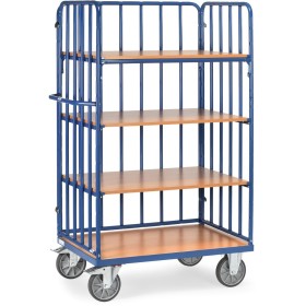 Fetra Etagenwagen mit 4 Böden und 1 Längswand, Höhe 1800 mm
