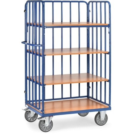 Fetra Etagenwagen mit 4 Böden und 1 Längswand, Höhe 1800 mm