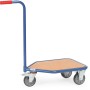 Fetra Griffroller mit 3 Rädern, Holzplattform, Ladefläche 600 x 450 mm