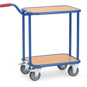 Fetra Griffroller mit 4 Rädern, 2 Holzplattformen, blau Fetra Griffroller mit 4 Rädern, 2 Holzplattformen, blau