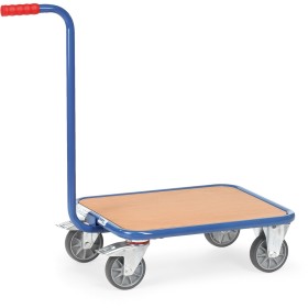 Fetra Griffroller mit 4 Rädern, Holzplattform, blau Fetra Griffroller mit 4 Rädern, Holzplattform, blau