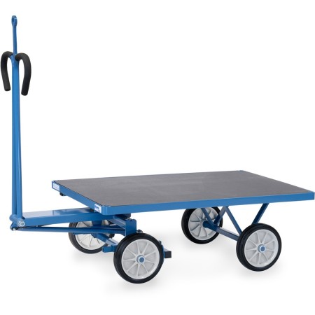 Fetra Handpritschenwagen mit Plattform, mit Vollgummibereifung, mit Zugöse