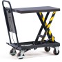 Fetra Hubtischwagen mit Einfach-Schere, Ladefläche 830 x 500 mm / 250 Kg