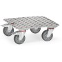 Fetra Kistenroller mit Aluminium-Quintettblech-Plattform, 500x500mm, 250kg