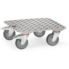 Fetra Kistenroller mit Aluminium-Quintettblech-Plattform, 500x500mm, 250kg Fetra Kistenroller mit Aluminium-Quintettblech-Plattform, 500x500mm, 250kg