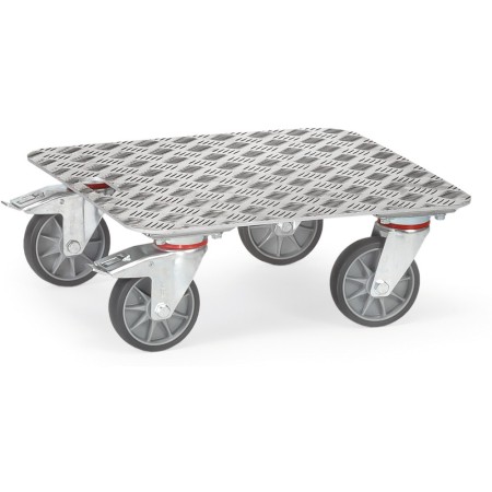 Fetra Kistenroller mit Aluminium-Quintettblech-Plattform, 500x500mm, 250kg